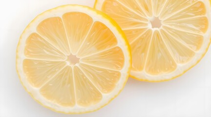 Freshly sliced yellow lemons showcasing vibrant color and juicy texture, perfect for culinary uses, refreshing beverages, and healthy recipes.   