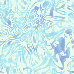 Abstract seamless pattern with marbling - hand drawn vector illustration.