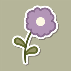 Beautiful simple flowers design. floral plant and nature element natural