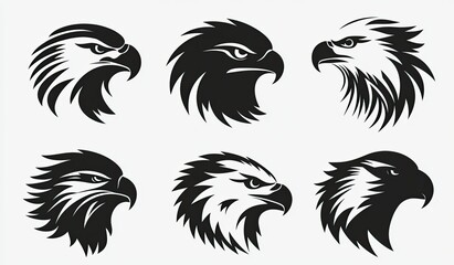 Fototapeta premium Eagle Head Logos Collection