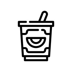 yogurt line icon