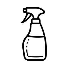 Spray Bottle Line Icon for Household and Commercial Cleaning