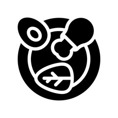 balanced plate glyph icon