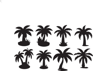 Fototapeta premium Palm Tree Vector File Big Set