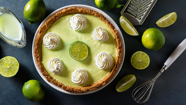 Tarte au citron vert de Floride ou Key Lime Pie