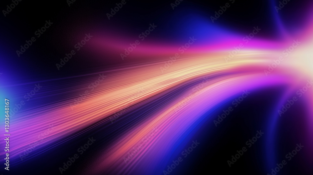 Aufkleber light trails streaking across space creating vibrant colors