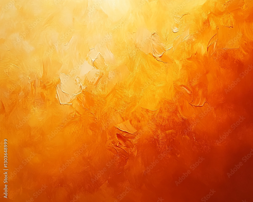 Aufkleber abstract orange and yellow textured paint with swirling patterns, symbolizing warmth, energy, and cr