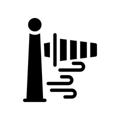 wind gauge glyph icon