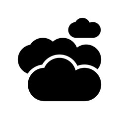cloudy glyph icon