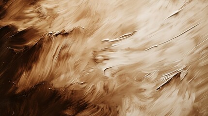 Expressive Brown and Beige Abstract Painting Background with Dynamic Brush Strokes for Contemporary Art