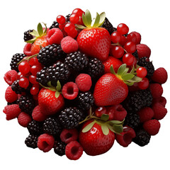 Fototapeta premium blackberry and raspberry isolated
