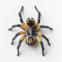 Obraz premium Spider, Top Down View, White Background
