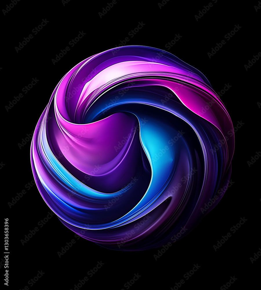 Fototapete swirling sphere of vibrant colors creating a dynamic abstract design
