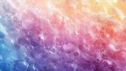 Obraz premium A colorful close up view of soapy bubbles and foam
