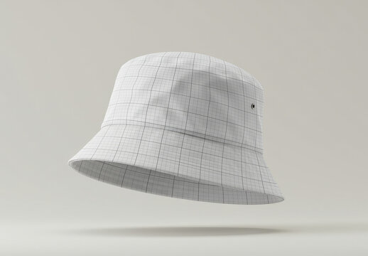 Floating Bucket Hat Complete Realistic Mockup