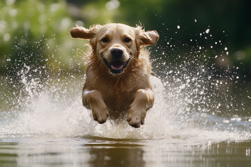 Golden retriever dog