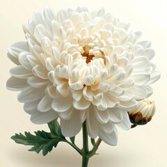 Obraz premium Isolated watercolor element illustration of Chrysanthemum Flowers is provided in a detailed and clipart style