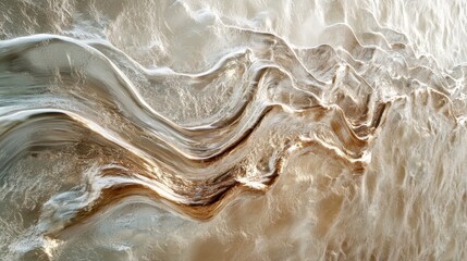 Fototapeta premium Abstract flowing textures with shades of brown and beige colors