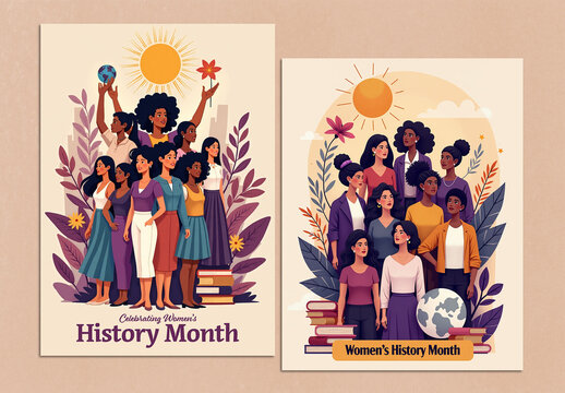 Women&rsquo;s History Month Poster Template Set