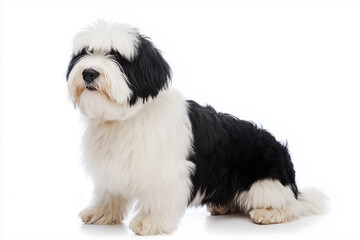 Old English Sheepdog dog isolated