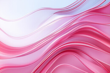 Obraz premium Pink and white abstract waves flowing seamlessly creating a stunning visual