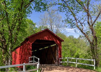 Sandy Creek Covered Bridge near Hillsboro, in Jefferson County Missouri 