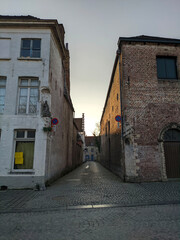 Medieval Cobblestone Alleyway in a Historic European City