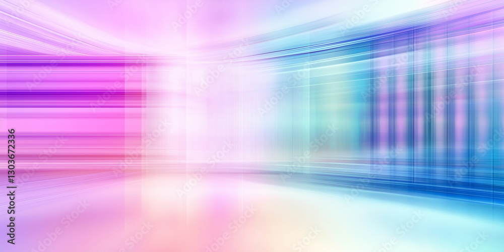 Poster Blurred speed motion background showing light trails conveying fast technology data transfer