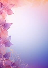 Obraz premium Pink Purple Floral Frame Background