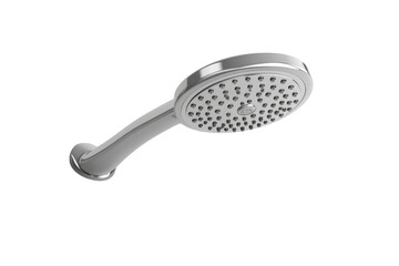 Discovering serenity in a modern bathroom with a sleek, chrome showerhead and calming ambiance isolated on transparent background