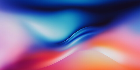 Obraz premium Abstract colorful wavy background blending red, pink, blue and orange