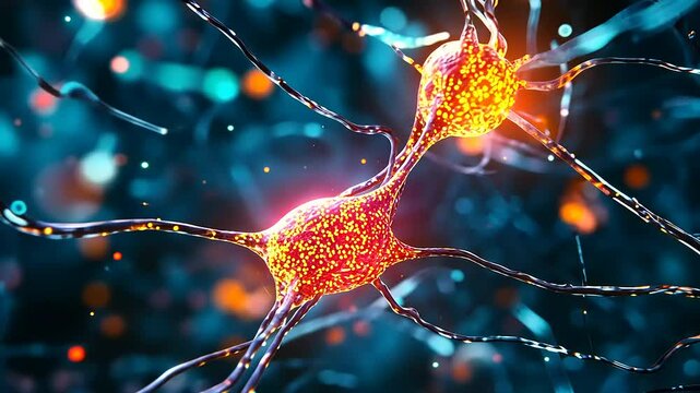 A vibrant illustration of interconnected neurons showcasing neural activity.