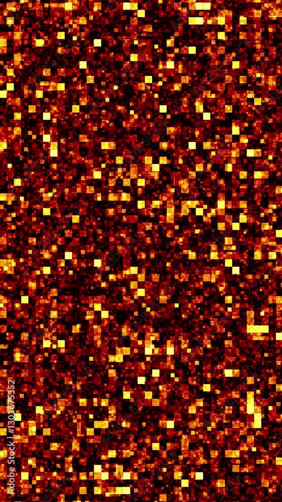 Wall mural vertical digital fire squares morphing 4k loop features various square shapes morphing on and off sc