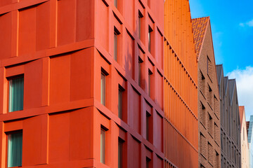 New houses construction in Europe. Residential house development	