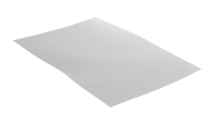 White paper flying, sheet falls and twists isolated on white, clipping path