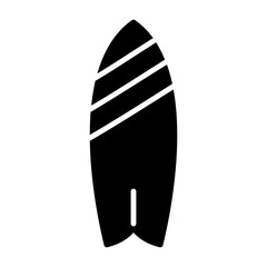 Surfboard Outline Style Icon Design