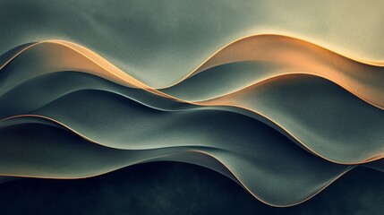 Obraz premium Abstract rendering featuring layered flowing curves in different tones