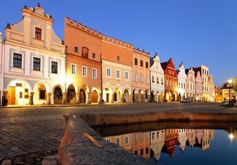 Telc or Teltsch town square, Czech republic