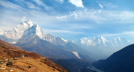 mount Ama Dablam on the way to Mount Everest Base Camp