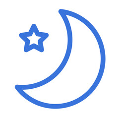 Weather blue outline icon pack