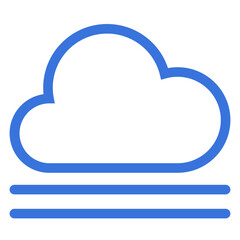 Weather blue outline icon pack