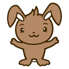 Rabbit Hug Me Bunny Small Animal Cute Free Hugs Design Lover Art Vector Illustration Card T-Shirt Poster Sticker Graphic Print Decorative Drawing Isolated Logo Decoration Symbol Creative Cool Style
