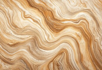 Abstract swirls of warm beige and brown marble texture with flowing lines, smooth patterns, creating an elegant background for various design purposes