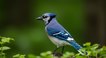 Vibrant Songbird The Blue Jay in its Natural Setting