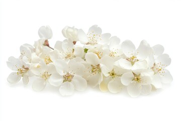 Fototapeta premium Beautiful Delicate White Spring Blossoms Floral Bouquet Nature Photography Image Perfect for Springtime Designs and Projects White Flower Background 