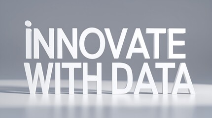 Innovate with data in a clear, professional typography setting