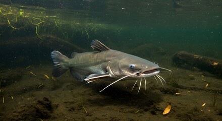Bottom Dweller The Catfish in its Aquatic Habitat