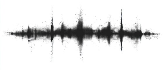 Audio Wavescape on White Background