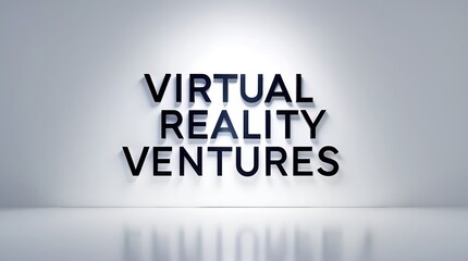 Innovative display showcasing Virtual Reality Ventures in a modern setting