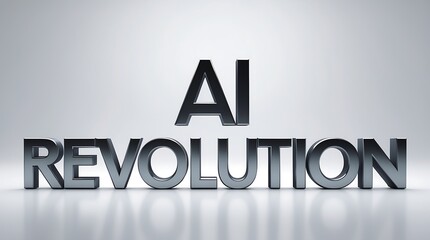 Exploration of AI Revolution through modern typography and design elements